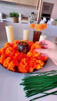 TikTok Artificial Marigold Flower Assembly Demo — illustrative cover