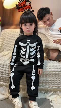 Skeleton Print Outfit Playful Living-Room Demo — illustrative cover