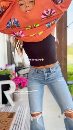 Sequin Holiday Sweatshirt Porch Try-On — illustrative cover