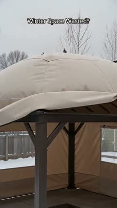 Winter Gazebo Cover Day-to-Night Reveal — illustrative cover